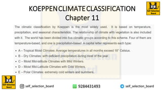 KOEPPENCLIMATECLASSIFICATION
Chapter 11
 