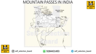 MOUNTAIN PASSES IN INDIA
 