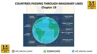 COUNTRIES PASSING THROUGH IMAGINARY LINES
Chapter 19
 