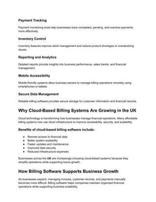 Complete Guide to Affordable Billing Software in the UK for Small ...
