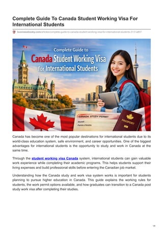 Complete Guide To Canada Student Working Visa For International ...