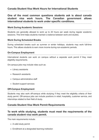 Complete Guide To Canada Student Working Visa For International ...