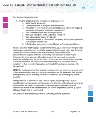 Complete Guide to Cyber Security Operation Center v6.2 | PDF