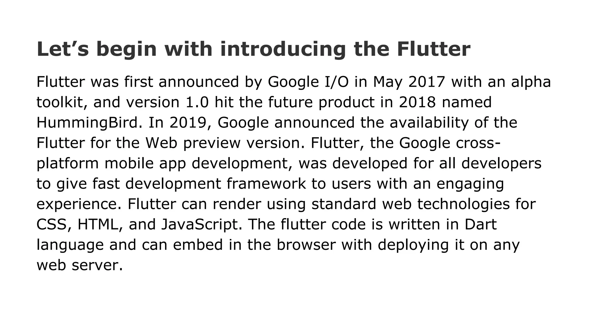 Complete guide to flutter app development | PPTX