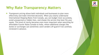 Complete Guide to International Shipping Rates from Canada for ...