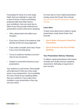Presenting Guide Complete Guide to Making Great Presentations | PDF