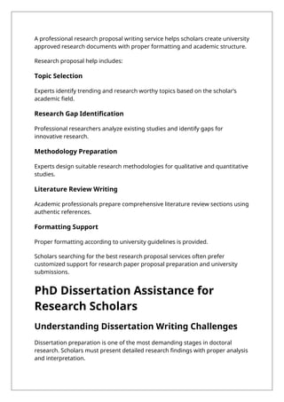 Complete Guide to PhD Assistance, Research Proposal, Dissertation ...