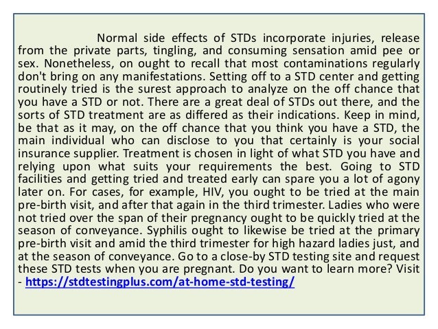 Complete guide to std testing