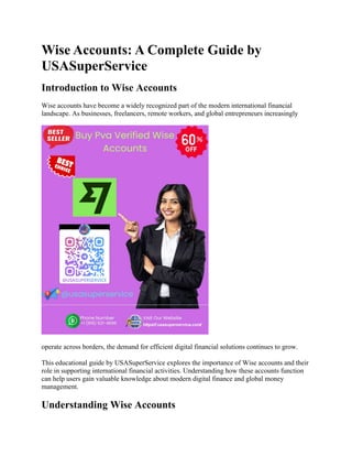 Complete Guide to Using Wise for Worldwide Money Management.docx