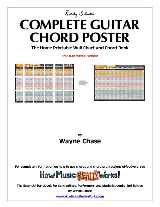 Guitar Chord Progression Chart Printable