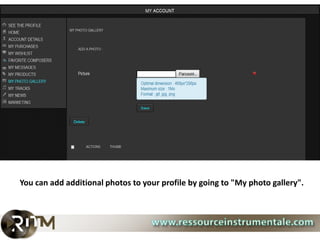 You can add additional photos to your profile by going to "My photo gallery".
 
