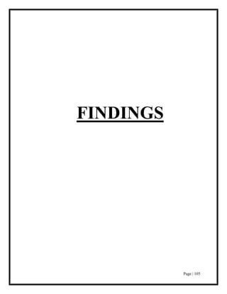 Page | 105
FINDINGS
 