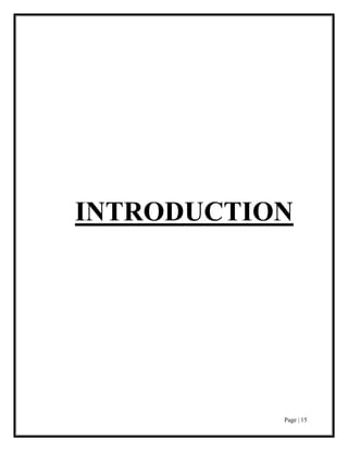 Page | 15
INTRODUCTION
 