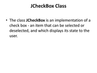 Complete java swing | PPTX