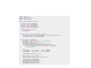 Complete java swing | PPTX