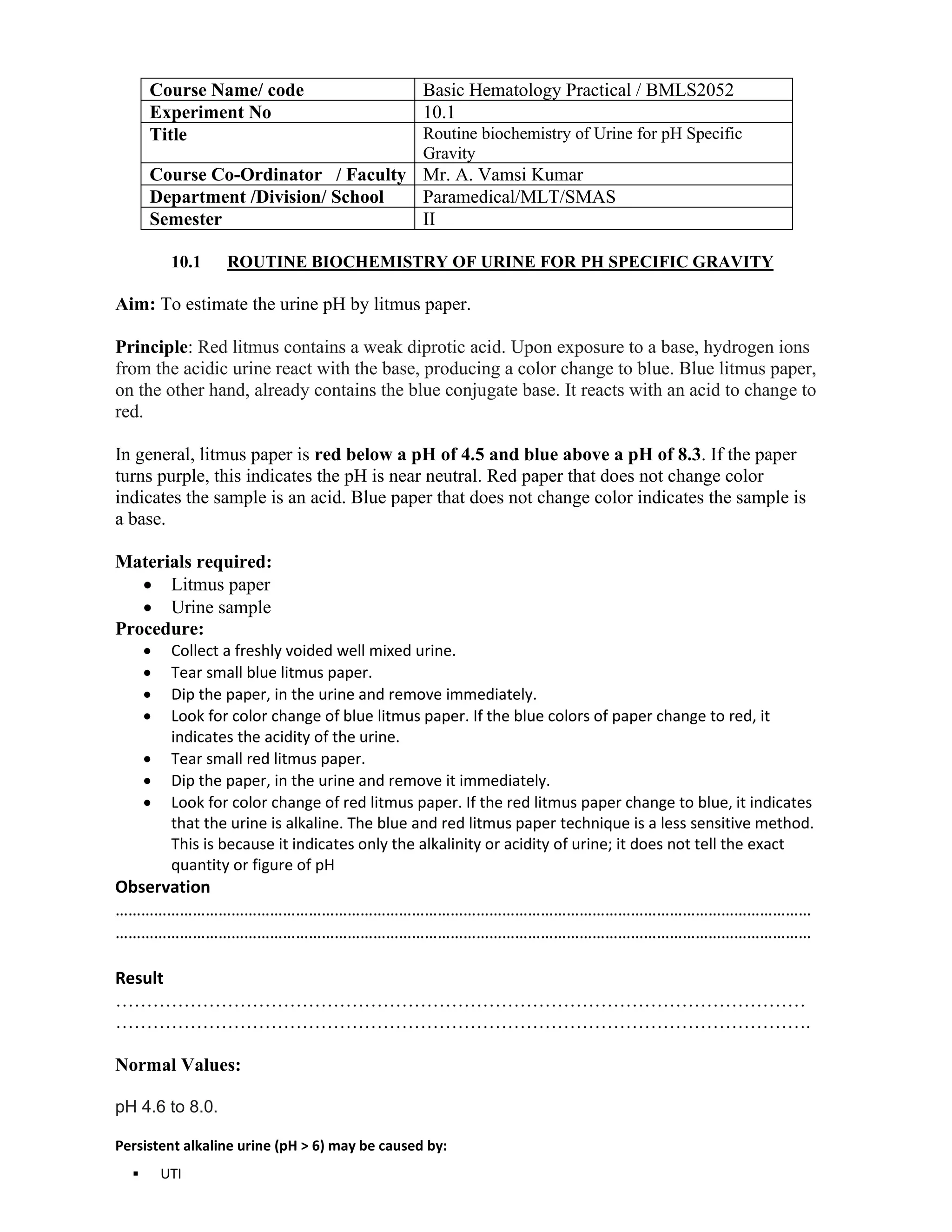 Basic Haematology Practical Lab Manual Pdf