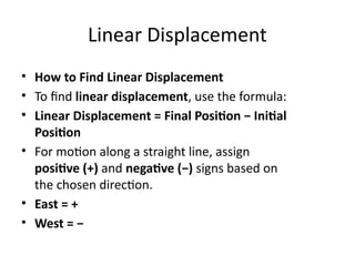 Linear Displacement Design Comprehensive Guide to Linear Motion: Displacement, Velocity, and ...