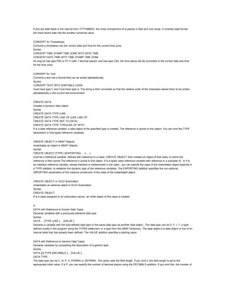 Complete list of all sap abap keywords | DOC