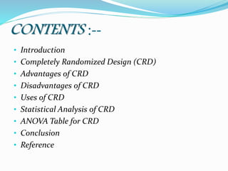 Completely randomized design | PPTX