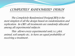 Completely randomized design | PPT