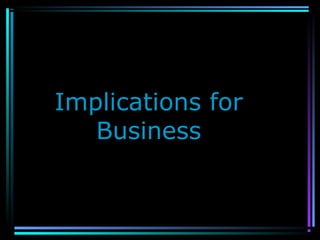 Implications for
Business
 