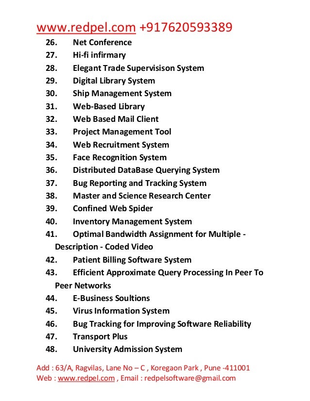 list of database management system projects
