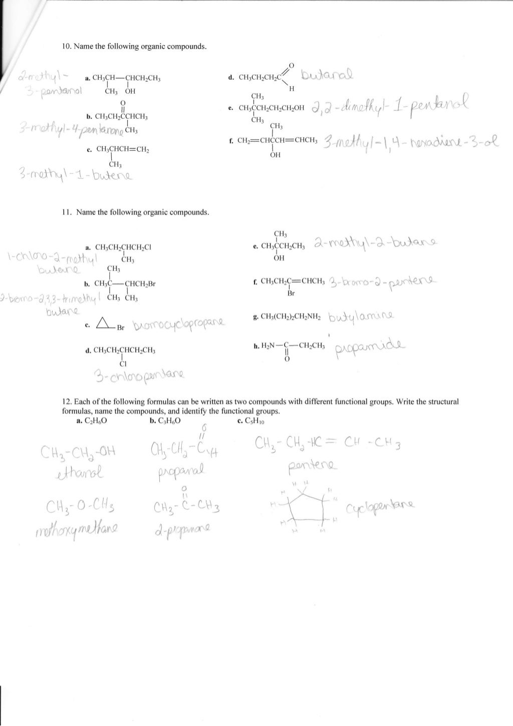 complete-organic-chemistry-worksheet-answers