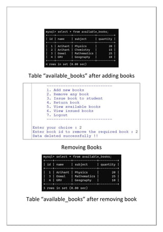 Python and MySQL Linking Class 12th Project File 23-24 | PDF