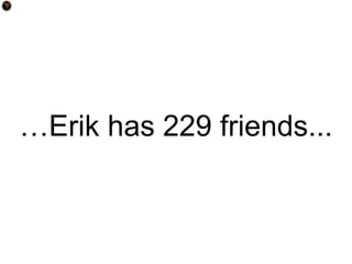 …Erik has 229 friends...
 