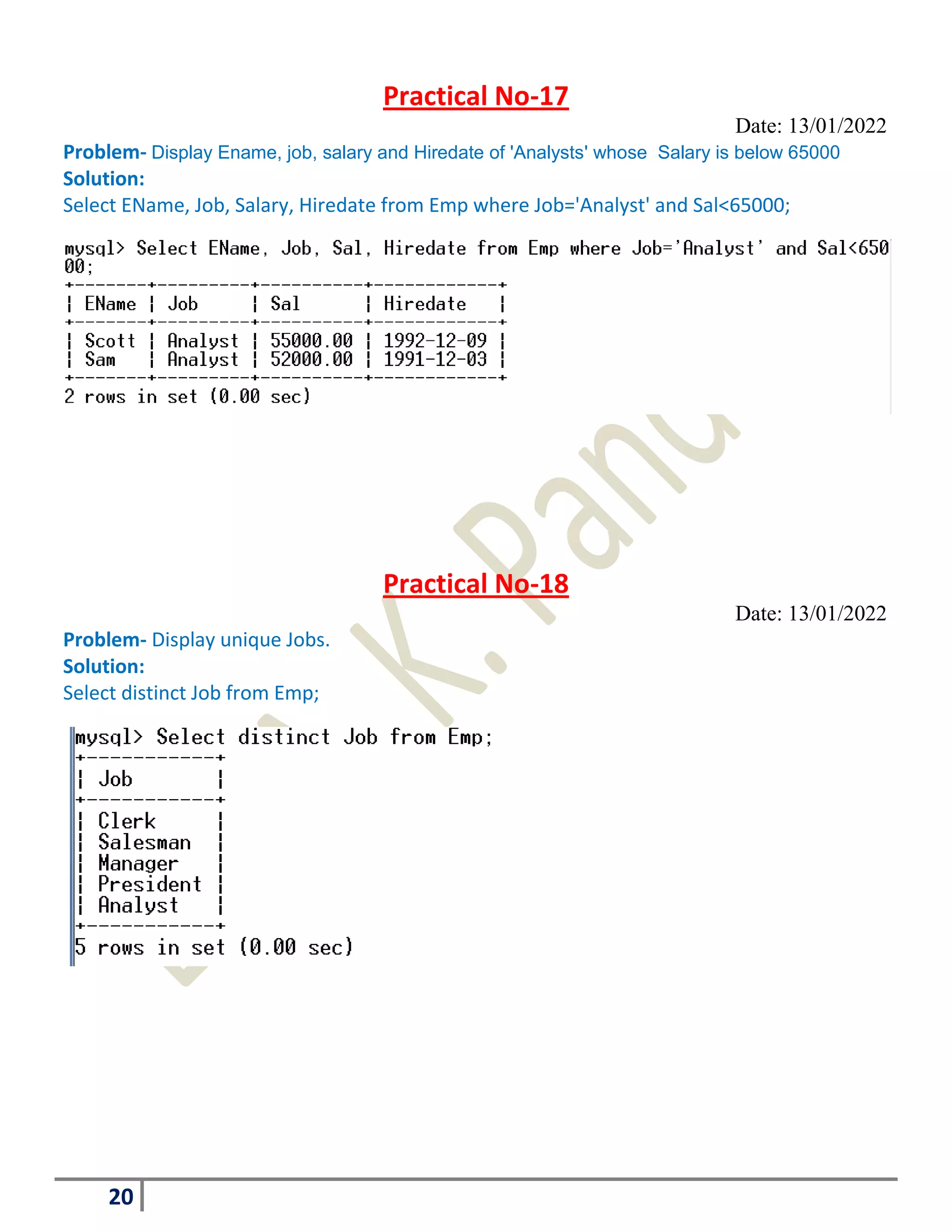 Complete practical file of class xii cs 2021-22 | PDF | Databases ...