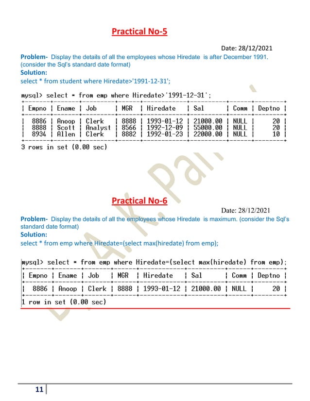 Complete practical file of class xii cs 2021-22 | PDF | Databases ...