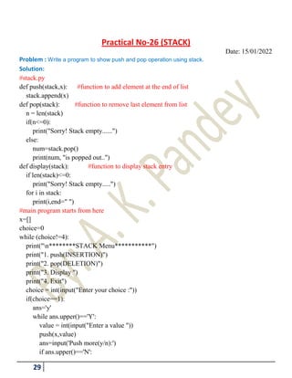 Complete practical file of class xii cs 2021-22 | PDF