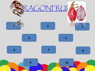 DRAGONFRUIT
1
109
876
4
2
5
3
 