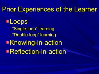 The Adult Learner: Chapter Outlines and Main Points | PPT
