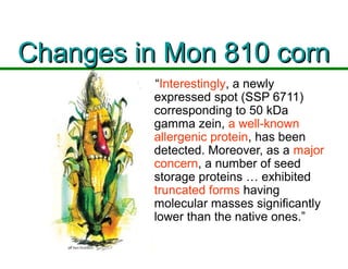 Mon 810 The Documented Health Risks of Genetically Engineered Foods (Long ...
