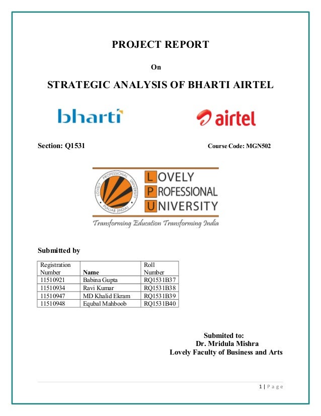 strategic analysis of bharti airtel limited strategic analysis of bharti airtel limited
