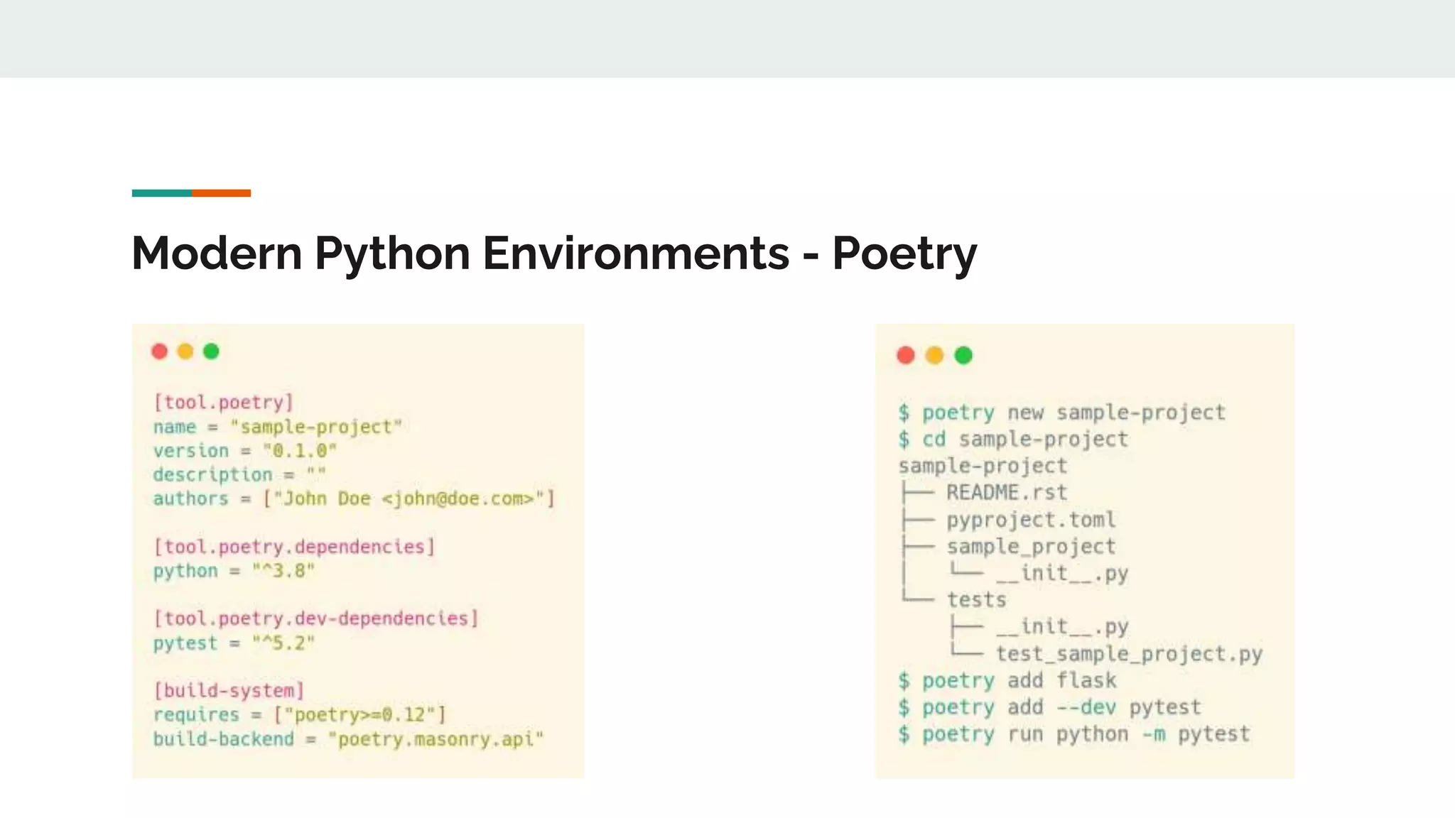 Modern Python Environments - Poetry
 