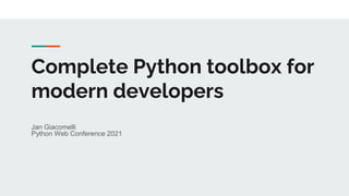 Complete python toolbox for modern developers | PPT