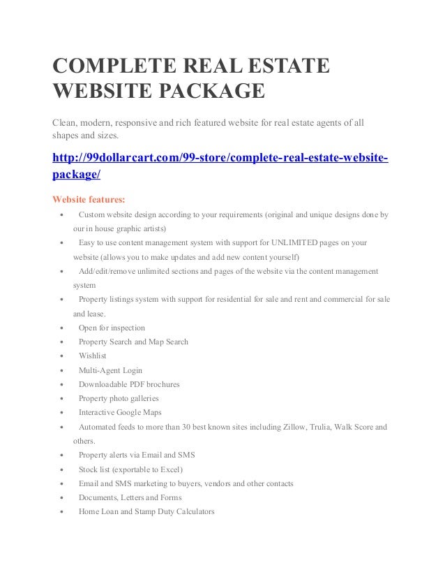 Complete Real Estate Website Package