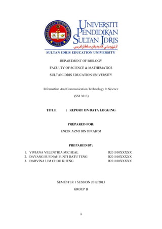 Data Logging Report | PDF