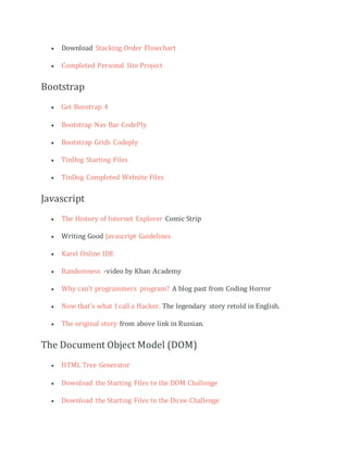 Complete resource for web development | DOCX