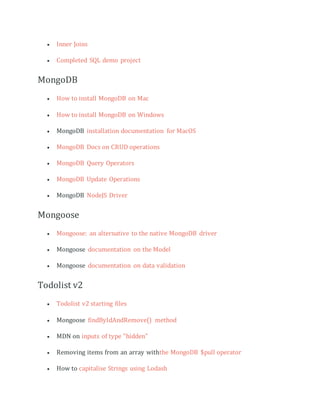 Complete resource for web development | DOCX