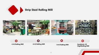 Strip Steel Rolling Mill
4-Hi Rolling Mill 6-Hi Rolling Mill 8-Hi Rolling Mill Sendzimir 20
HighRolling Mill
10
 