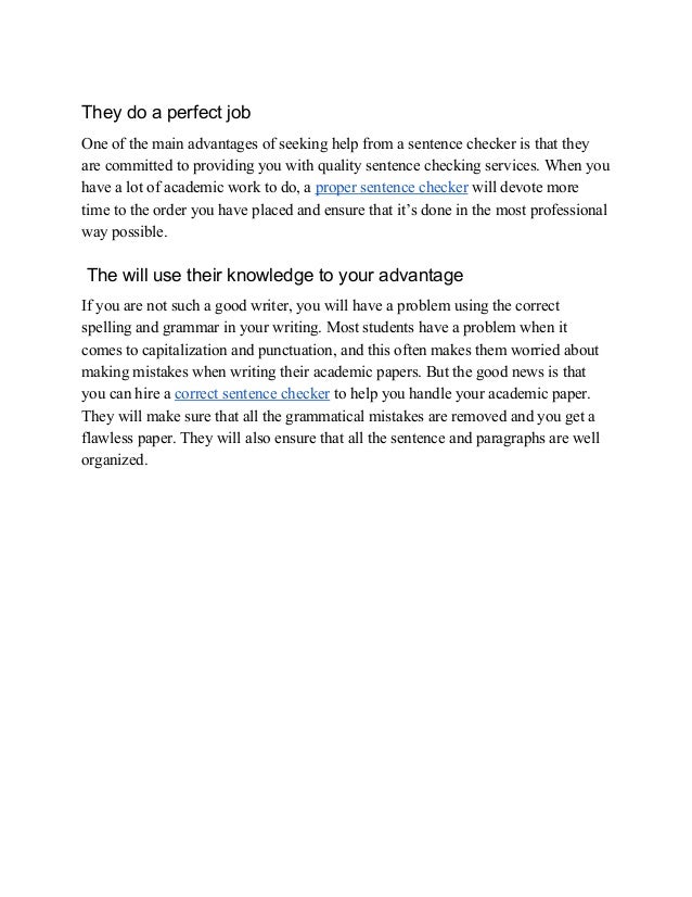 Complete Sentence Checker Does It Make Sense To Use It In Academic P…