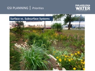 GSI PLANNING | Priorities
Surface vs. Subsurface Systems
 