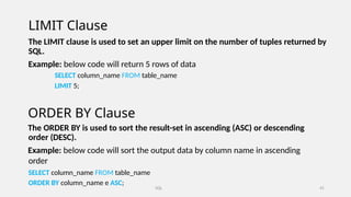 Comprehensive SQL & DBMS Fundamentals: From Basics to Advanced Concepts ...