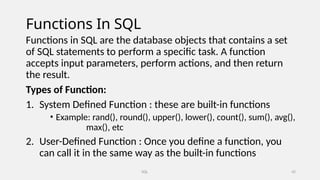 Comprehensive SQL & DBMS Fundamentals: From Basics to Advanced Concepts ...