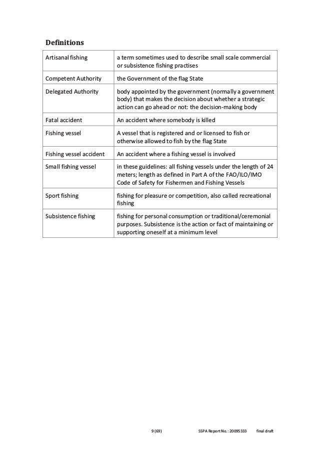 Draft Guidelines To Competent Authorities In Implementing An Accident