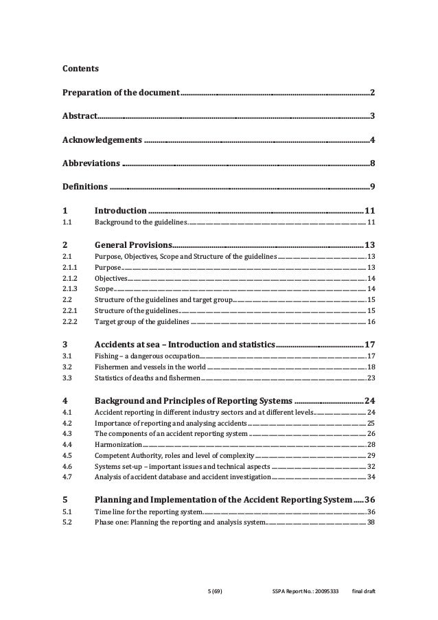 Draft Guidelines To Competent Authorities In Implementing An Accident