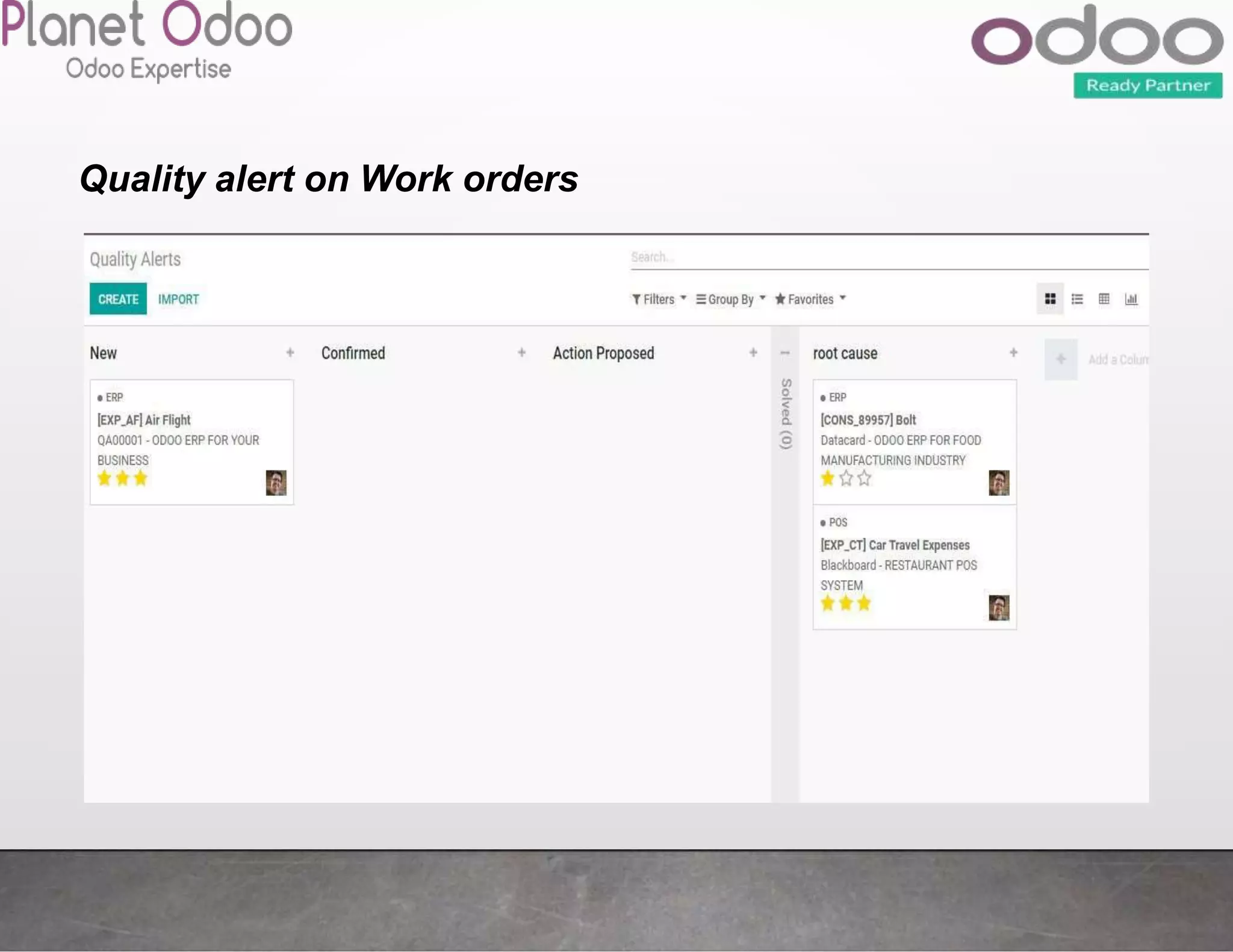 Quality alert on Work orders
 